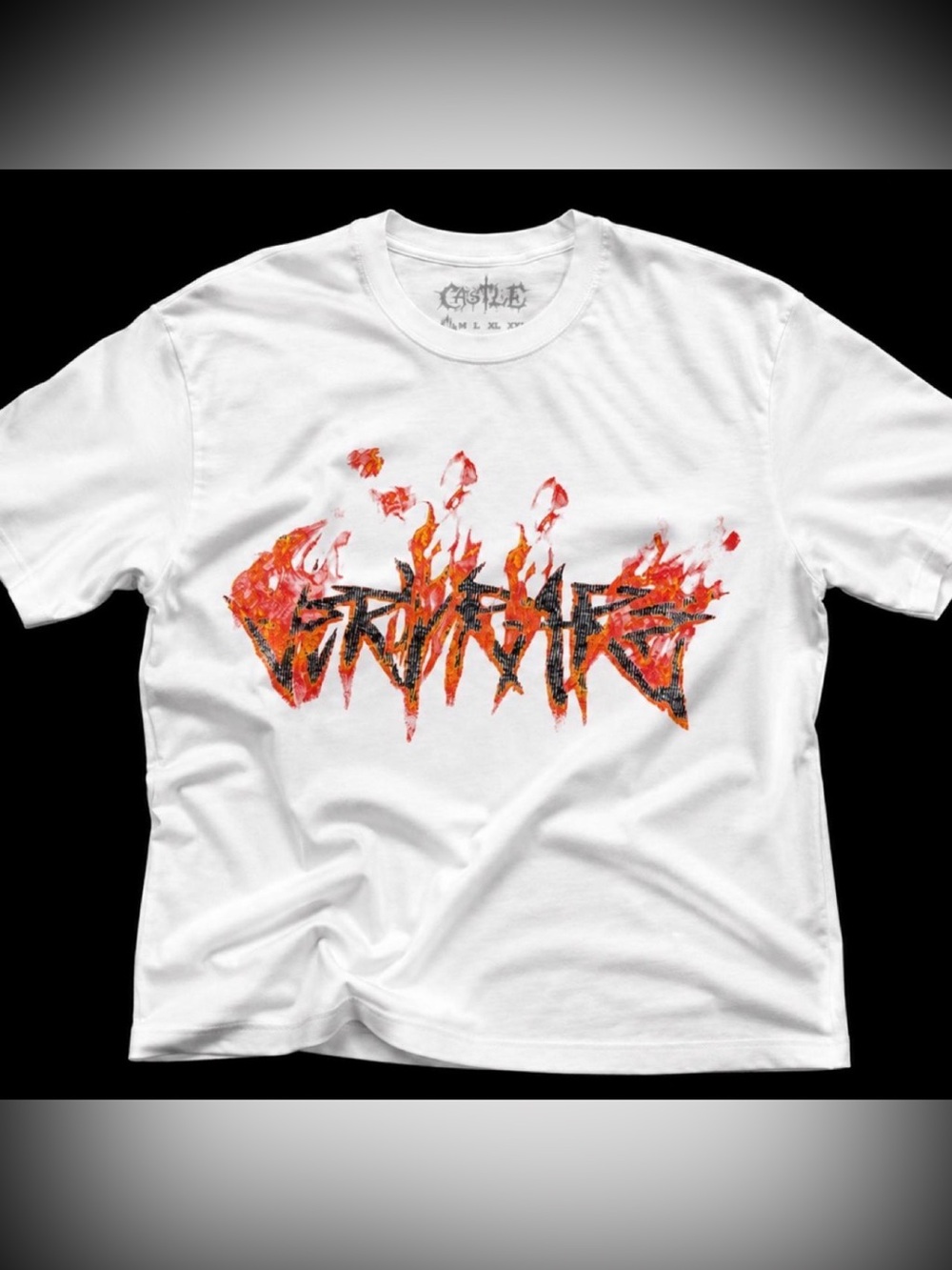 Castle × Ski Mask The Slump God Flame Tee - Size S - NWT